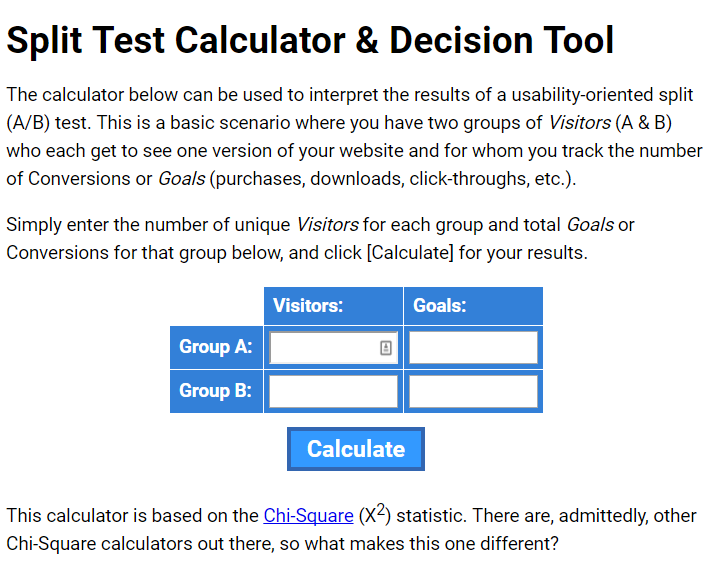 Split Test 计算分析