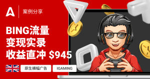 流量变现实战：如何用Bing流量赚到你的第一笔 $945