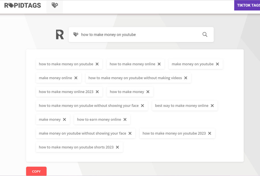快速生成主题标签的利器：rapidtags.io
