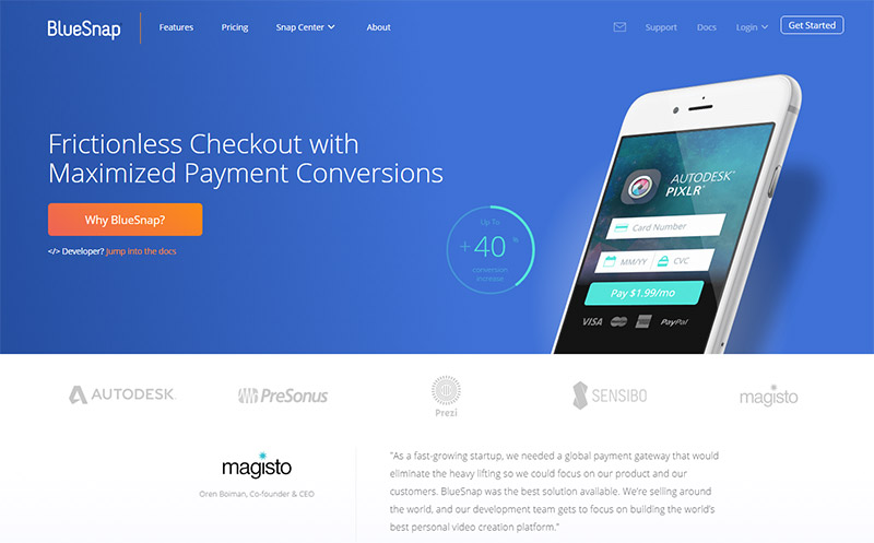 BlueSnap介绍 – 可以帮你全球收款也可以卖别人的产品赚佣金