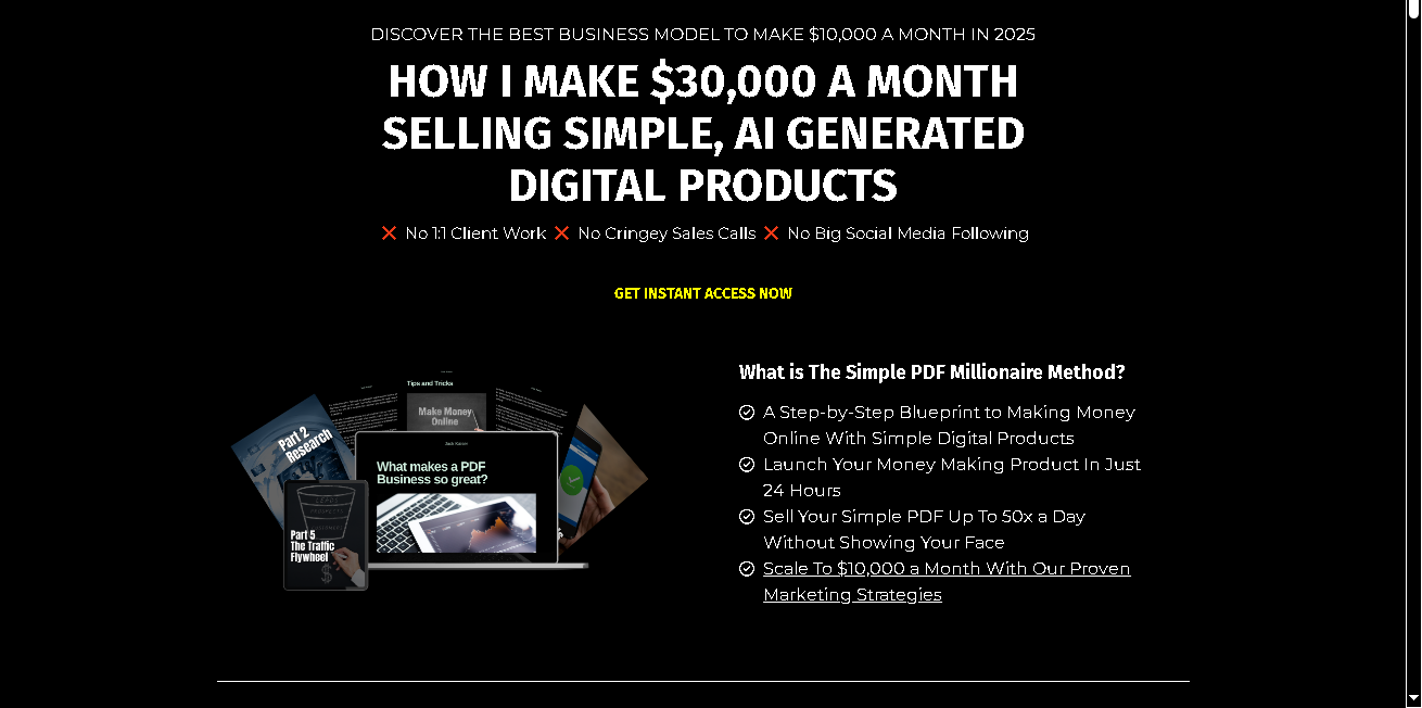 低门槛高回报：普通人也能玩转的 PDF 赚钱术：The Simple PDF Millionaire Method