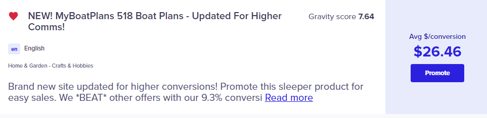 clickbank产品my boat plans