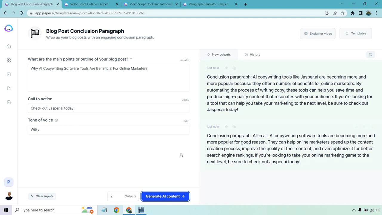 AI生成总结段落