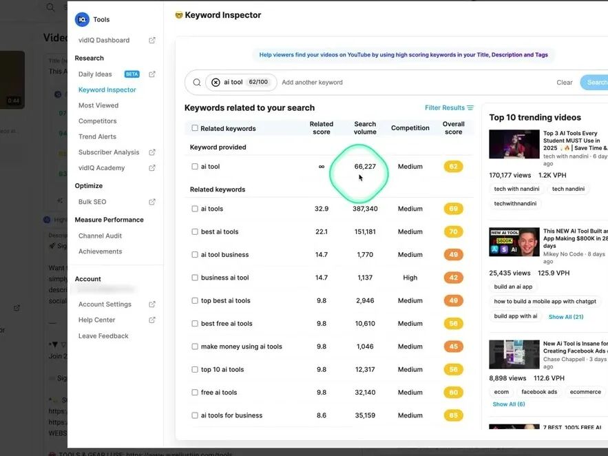 youtube 关键词研究和工具